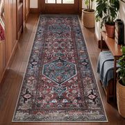SERISSA Vintage 2x3 & 2x5 Washable Rug - Red Multi Non-Slip