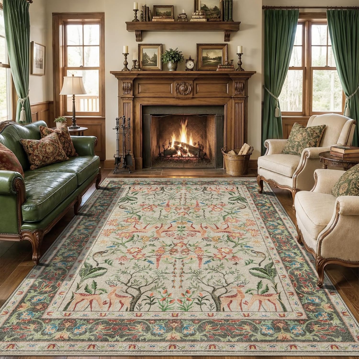 2x10 Washable Long Hallway Rug - Vintage Boho Non-Slip Runner Carpet