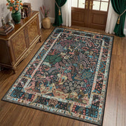 3x5 Washable Boho Area Rug - Jungle Vintage Non-Slip Dorm Carpet