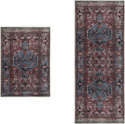 SERISSA Vintage 2x3 and 2x6 Washable Rug Non Slip(Red Multi)