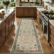 SERISSA Vintage Boho Animal Print Washable Runner Rug, Non-Slip Soft Low-Pile Floor Carpet for Hallway, Kitchen, Entryway, Laundry & Bedroom – Long Indoor Decor