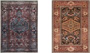SERISSA Oriental 2x3 Small Washable Entryway Rug(Red Multi+Orange Red)