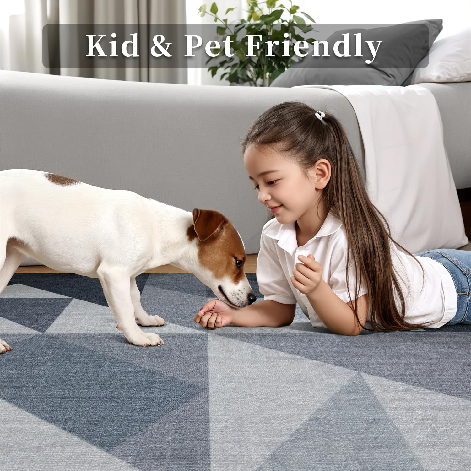 SERISSA Modern Abstract Washable Area Rug, 6'x9' Large Non-Slip Soft Low-Pile Floor Carpet for Living Room, Dining Room, Bedroom & Office – Contemporary Grey Decor