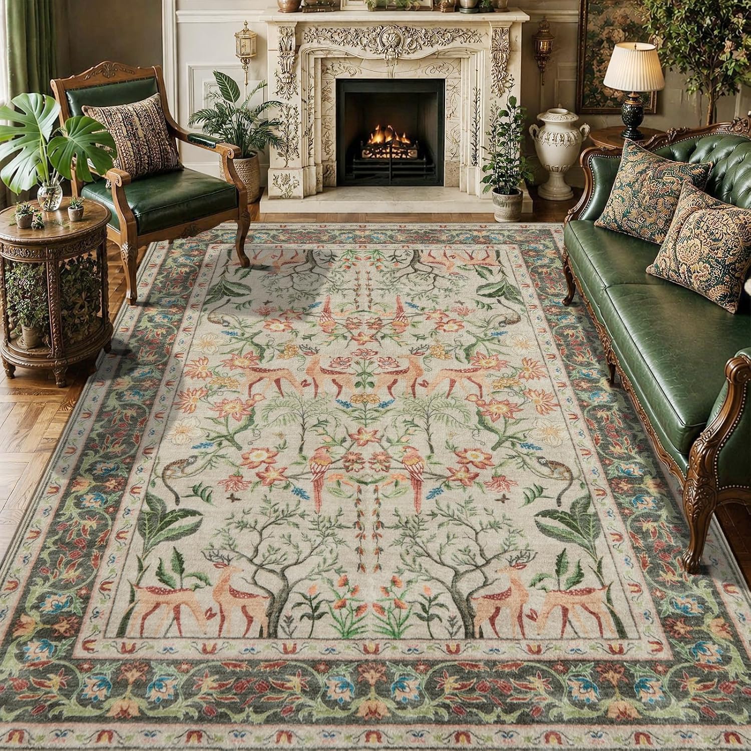 2x10 Washable Long Hallway Rug - Vintage Boho Non-Slip Runner Carpet