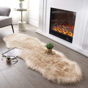 SERISSA Faux Sheepskin Shaggy Area Rug, 2'x6' Ultra-Soft Fluffy Floor Carpet & Sofa Runner for Bedroom, Living Room & Nursery – Luxurious Beige Furry Decor
